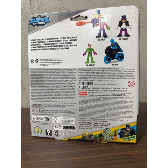 DC Super Friends Imaginext 3-8 Batman & Villains Action Figures Set - Picture 2 of 3